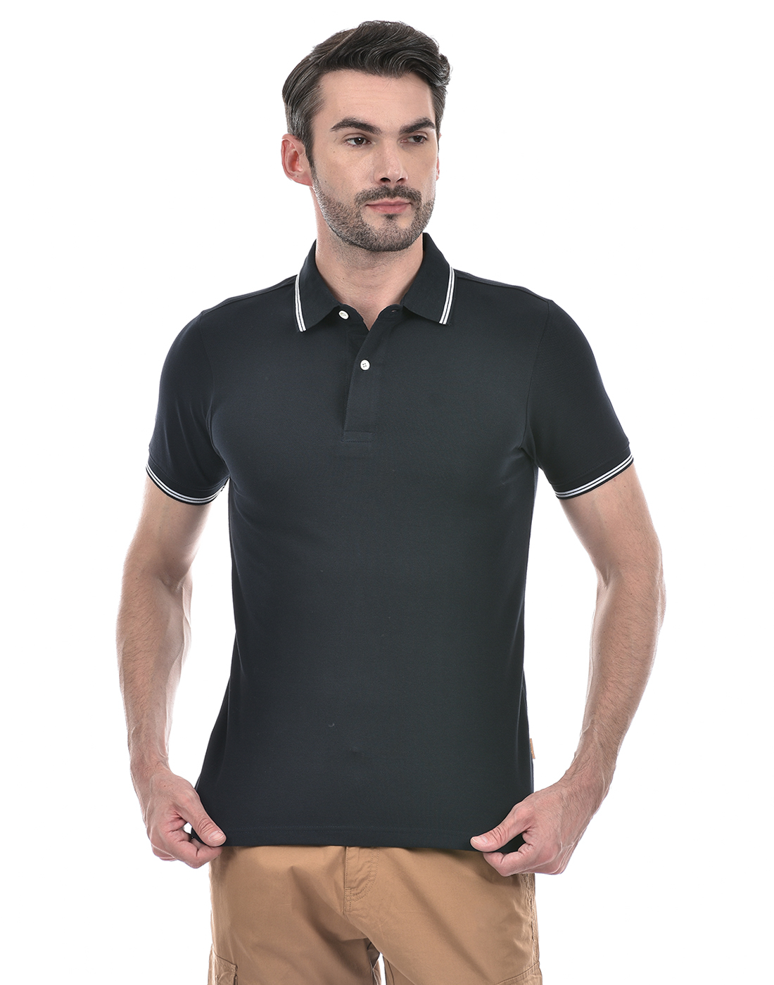 Numero Uno Men Striped Navy T-Shirt